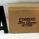 6" on 6 7/8 inch Flexible Marquee Sign Letters for Portable Roadside Signs & Reader Boards, Flexible Letters for Marquee Sign