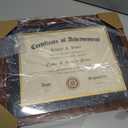 ELSKER&HOME 8.5x11 Certificate Frame - Classic Coffee Color Frame - Displays Diploma 8.5x11 Inch with Mat - 11x14 Inch Without Mat - For Document/Photo(Double Mat - Matte Black with Gold Rim)