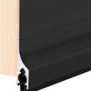 Door Metal Draft Stopper 28 inches Aluminum Mouse Blocker with Rubber Sweep Seal for Stop Under Doors Drafty Cover 1-1/8 inch Gap, 2"x28" Black