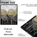 Fxojyvo 20x24 Picture Frame Set of 3, Display Poster 16x20 with Mat or 20 x 24 Without Mat, Light Weight and High Transparent 20 by 24 Frame for Wall - 3 Pack/Black/20 x24