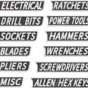 12 Pack of Magnetic Toolbox Labels,3D Printed Magnetic Tool Box Label,Strong Magnets-Reusable Organizer Labels for Steel Toolboxes,Carts,Drawers & Cabinets (Black)