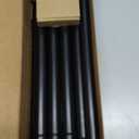 KAMANINA Black Curtain Rod 32 to 144 Inch (2.6-12 Feet), 1 Inch Heavy Duty Curtain Rods for Windows, Modern Adjustable Drapery Rods with End Cap (32"-144")