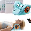 Upgraded 3-in-1 Shiatsu Neck and Back Massager with Heat,Rechargeable Portable Neck Massager,3 Adjustable Modes with Remote Control,26 Angle Cervical Traction Device for Back,Shoulder a Great Present