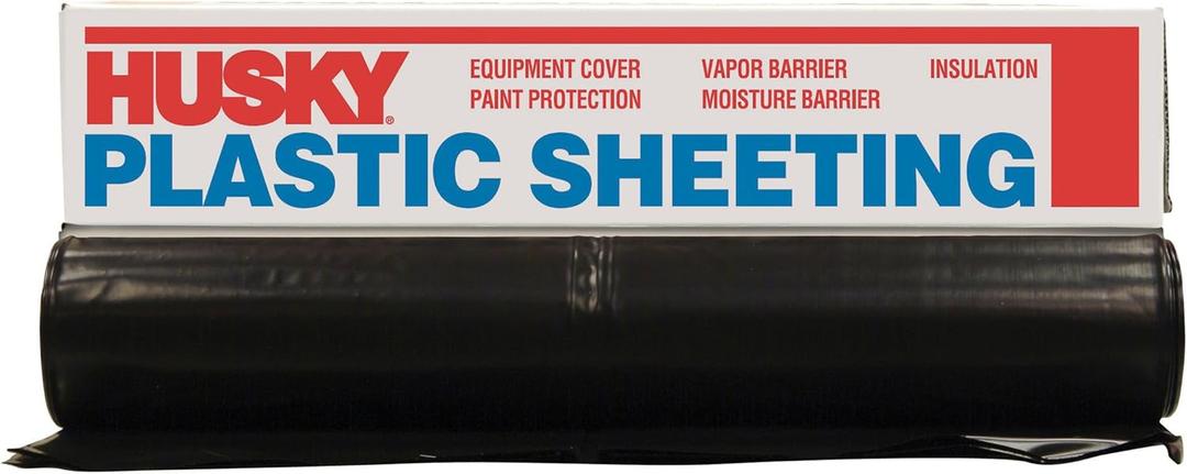 POLY AMERICA 410B 10-Feet X 100-Feet 4 Mil Black Plastic Sheeting