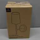 Globe Electric 51858 Clarissa 1-Light Wall Sconce, Brushed Nickel, White Fabric Shade, Bulb Not Included