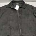 PRETTYGARDEN Faux Suede Bomber Jacket Women Fall Fashion 2026 Casual Zip Up Oversized Trendy Winter Clothing Outerwear Coats, Black, Size XL