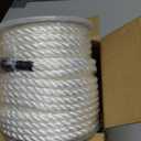 Marine System Made Nylon 3 Strand Anchor/Rigging Line Anchor Rope 3/8 Inch 100FT  White (3/8" x 100')