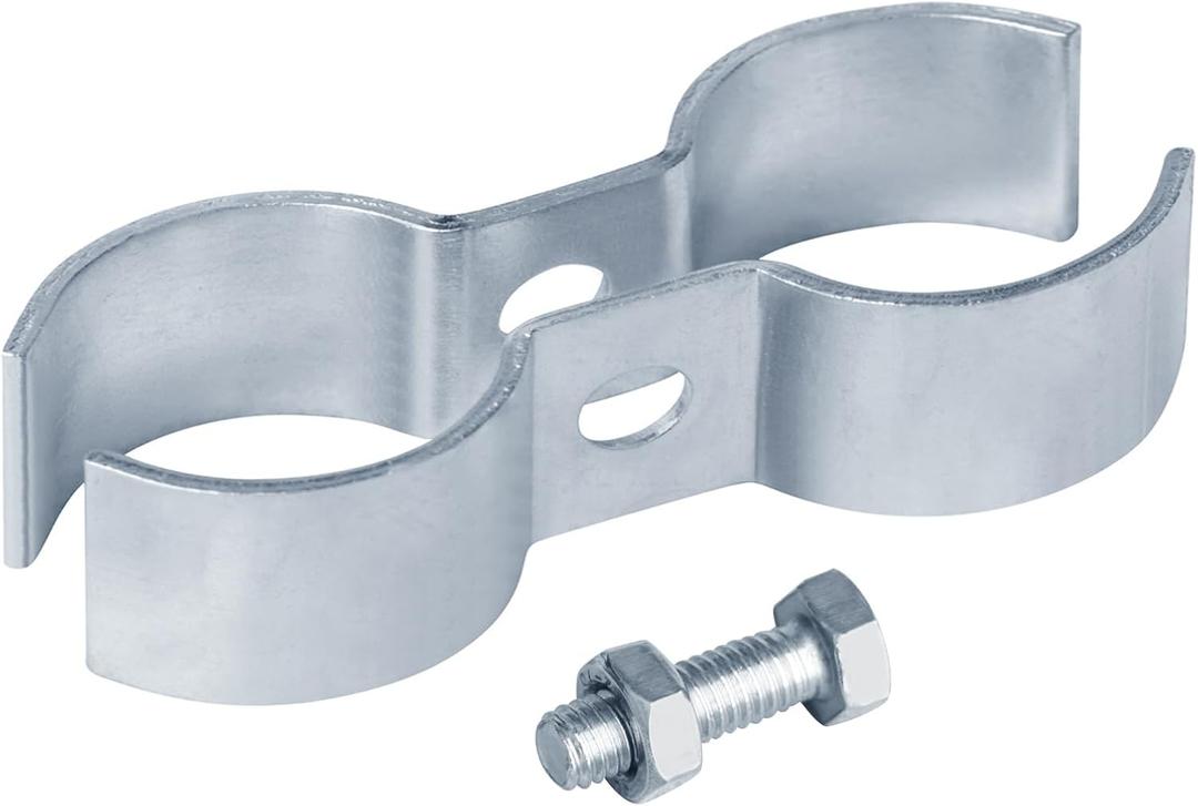 20 Sets 1-3/8" Chain Link Fence Saddle Clamps for Lightweight Chain Link Fencing and Dog Kennel Panels