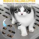 Cat Ramp for Litter Robot, Self Cleaning Cat Litter Box Step with Storage Cat Litter Slide for Cats Step Stool with Filter Function Litter Catcher Tray for Automatic Litter Box 11.8x8.7x3.9In(Black)