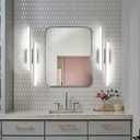 PRESDE 24 Inch LED Bathroom Vanity Light Bar, Modern Brushed Nickel Wall Lighting Fixture Over Mirror