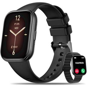 SOGRACE Smart Watch for Women with Bluetooth Call Answer/Dail,1.75" DIY Dial Fitness Watch with Heart Rate Sleep Monitor Step Counter Calorie 120+Sport Modes Smartwatch for Android iOS (Black)
