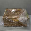 StorageWorks Extra Large Wicker Baskets for Organizing, Water Hyacinth Storage Basket with Built-in Handles, 1 Pack