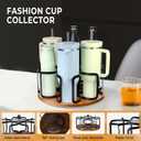 MAYtobe Water Bottle Organizer for Stanley 40/36/30/20 oz Tumbler, Stanley Cup Holder, Rotatable Cup 6-Cup Storage Rack for Stanley, Bottle Organizer, Ideal Presnent, Black