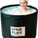 Portable Bath Tub for Adults - Large 88 Gal Foldable Soaking Bathtub for Hot SPA and Ice Bath, Ideal for Fast Muscle Recovery, Cold Water Therapy - No Installation (Ice/Hot Universal)