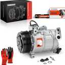 A-Premium A/C Compressor with Clutch Compatible with Jeep Renegade 2.4L 2015-2021, Fiat 500X 1.4L 2.4L 2016-2018, 6SBU14C Compressor