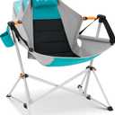 KingCamp Hammock Camping Chair, Swinging Portable Camp Chairs for Adults, 400lbs Heavy Duty Oversized Folding Rocking Chair with Adjustable Recline, Aluminum Alloy Frame for Outdoor Patio Beach Sport