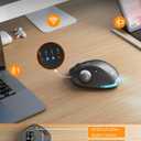 SABLUTE MAM1 Pro Ergonomic Wireless Trackball Mouse, Adjustable 0/18 Angle, Thumb Control, Quiet Clicks, 3 Multi-Device Bluetooth & USB Receiver, Rechargeable Mouse for Office, Windows Mac