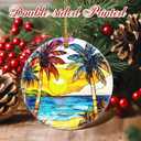Christmas Ornaments: Christmas Tree Decorations, Beach Sunset Holiday Decor, Stocking Stuffers, Gift Ideas, Xmas Gift, Summer Vibes Gifts & Gifts for Beach Lover