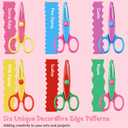 6pcs craft scissors, craft scissors decorative edge for Scrapebook＆School, fancy scissors with Stamp Edge, Fine Zigzag, Castle, Wide Zigzag, Scallop, Ripple