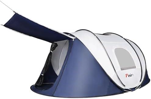 Camping Pop Up Tent, 2-4 Person Automatic Easy Setup Tents, 2 Doors-Instant Popup Family Tents for Camping, Hiking, Traveling