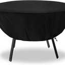 Round Patio Table Cover,Suitable for 36 Inch Diameter Patio Round Table,Waterproof Heavy Duty Round Outdoor Coffee Table Cover,Black