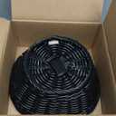 Poly Woven Basket Round, 9-1/2" Diam.x3-1/2"H, Black