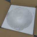 Giluta Small Floor Lamp Glass Shade Replacement Globe -Fitting Opening 1.625" Modern Alabaster Style Light Fixture Shade, Height: 4.13 inch, Width: 9.45 inch. Lipless