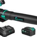 DEXSO Clearance Cordless Leaf Blower - 650 CFM / 200 MPH 2 Speed 21 V Lithium-ion 4.0Ah Battery and Charger Included, Lightweight Electric Leaf Blowers for Lawn, Yard Care, Leaves, Dust