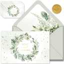 Gooji 4x6 Greenery Thank You Cards with Envelopes (Bulk 20-Pack) Bridal Shower Thank You Cards with Envelopes | Birthday Party, Baby Shower, Weddings, Greeting, Blank Notes, Small Business