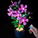 BrickSoul Upgrade Light Kit for Lego 10372 Hibiscus Flower Dcor Building Set | with ON/Off & Dimmer Switch & Hidden Cable Tech | Easy Install Lighting Set (10372 Set NOT Included)