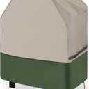 Rachmi Grill Cover for Outdoor Grill 32 Inch, 600D Water-Resistant Anti UV BBQ Cover Fits Weber, Char-Broil, Charcoal Gas Grill Up to 31 Inch Wide Fits Most 2 Burner Grills, 32Wx25Dx43H, Khaki/Green