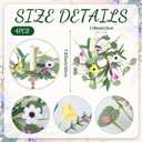 4 PCS Spring Flowers Taper Candle Rings Wreaths 1.38" Mini Spring Summer Floral Taper Candle Holder Wreaths Colorful Artificial Wildflowers Table Centerpieces Wreath for Church Home Wedding Decor