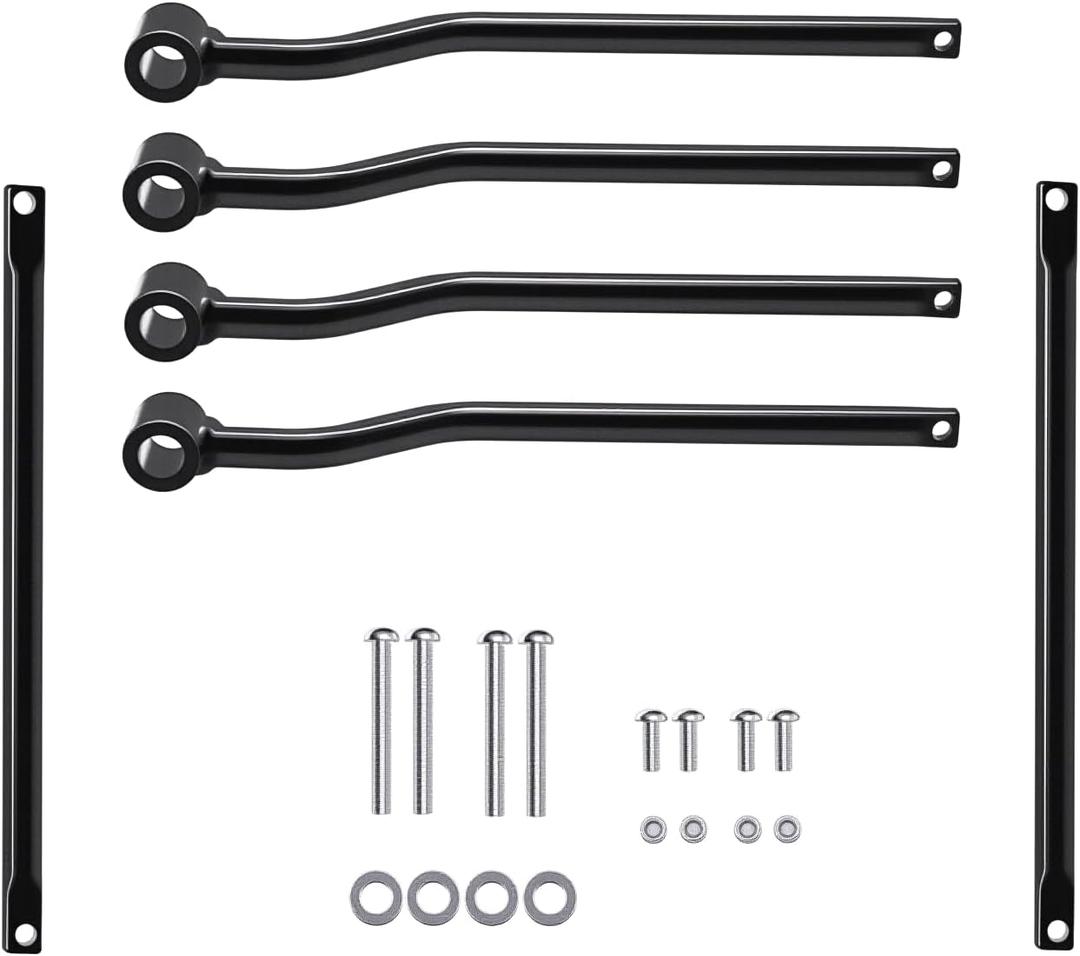 Universal Motorcycle Saddlebag Side Support Bars Mounting Brackets Compatible for Harley Honda Yamaha Suzuki Kawasaki (Black)