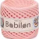 T-Shirt Yarn Fettuccini Zpagetti Style, 7-9 mm Yarn for Crocheting, Knitting, Macrame, Ribbon Cotton Fabric, Marshmallow
