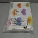 MEHOFOND 4pcs Valentines Shower Curtain Set Colorful Conversation Hearts Shower Curtain Sets for Valentine Heart Candy Bathroom Decor Curtains with Non-Slip Rugs Toilet Lid Cover and Bath Mat