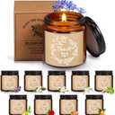 Coume 10 Pcs Thank You Candles Bulk Soy Wax Scented Glass Jar Candles 3.5 oz Employee Appreciation Gifts for Women Secretaries Boss Staff Team Bridal Shower Hostess, 10 Fragrance(Classic Scent)