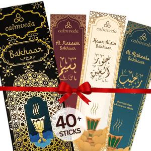 Arabian Oud Bakhoor Incense Sticks -   (3 Variants, 40+ Incense) Deep Warm Arabic Incenses Like Al Nasaem, Hoor Alain & Al Raheeb Oud Bukhoor | Perfect Islamic Gifts or Eid Gifts