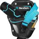 DuraTech Drill Holster with Quick Release Buckle, Driver Holster with Side Bit Pocket, Drill Holder with Holder Strap, Fits Most Belts for Electric Drills, DIY & Jobsite Use