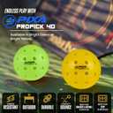 PIXA Propick 40 Unisphere Premium Outdoor Pickleball - USAPA Approved, Tournament Play, Durable Outdoor Pickleballs, Consistent Bounce,Smooth Flight,Competitive Play,Bright Yellow/Green,Pack of 3,6,12