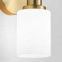3-Light Bathroom Light Fixtures, Vanity Lights for Mirror with Textured Milky White Glass Shade, Modern Kitchen Light Fixtures Wall Sconce Light - E26 Base - Brushed Gold