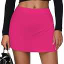 Women's Leopard Print Mini Skirt Short Skorts Elastic Waistband Sexy Bodycon Pencil Cheetah Club Skirts with Shorts, S