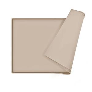 EIOKIT Dog Food Mat,Silicone Waterproof Food Tray,Non Slip Pet Bowl Mats Placemat,0.6" Raised Edge,Suitable for Most Small and Medium Sized Pets,20 x20inch