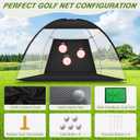 10x7 FT Golf Net Golf Practice Net with Hitting Mat Golf Hitting Net for Backyard Driving, Indoor/Outdoor Training Chipping Aid Nets with Targets
