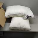 Premium Pillows Queen Size Set of 2, Fluffy and Supportive 7D Down Alternative Bed Pillows, Luxury Soft Hotel Quality Gusseted Pillow for Side Back Stomach Sleepers, Relief Neck Head and Shoulder Pain (White)