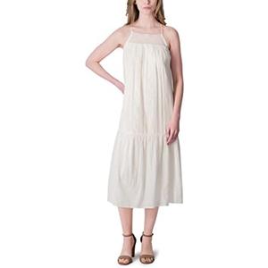 Lucky Brand Women's Lace Maxi Dress, Whisper White, XXL