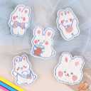 Rabbit Iron on Patches Bunnies Embroidery Sew on Iron on Transfer Decals Applique Stickers for Clothing Hats Backpacks Art Decorations