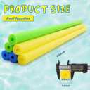 Hollowfly 12 Pcs Pool Noodles Bulk Foam Swimming Noodles Small Hollow Bright Foam Tube Pool Sticks for Craft Projects Adults Swimming Floating (40 x 1.6 Inches,Yellow&Green&Blue)