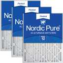 Nordic Pure 16x25x2 (15 1/2 x 24 1/2 x 1 3/4) Pleated MERV 12 Air Filters 3 Pack (15.5" x 24.5" x 1.8")