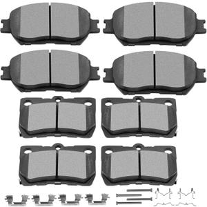 SCITOO Front Ceramic Rear Semi-Metal Disc Brake Pads Kits 8pcs Fit For 2006 For Lexus GS300,2009-2013 For Lexus IS250