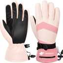 Ski Gloves Waterproof Windproof - 3M Thinsulate Insulated Warm Snow Gloves, Snowboard Gloves with Zipper Pocket, Touchscreen Winter Gloves for Men Women (Small)